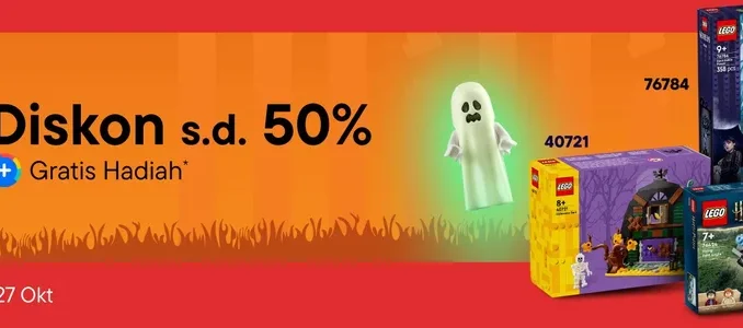Promo LEGO Blibli Payday Diskon hingga 50% + Gratis Hadiah