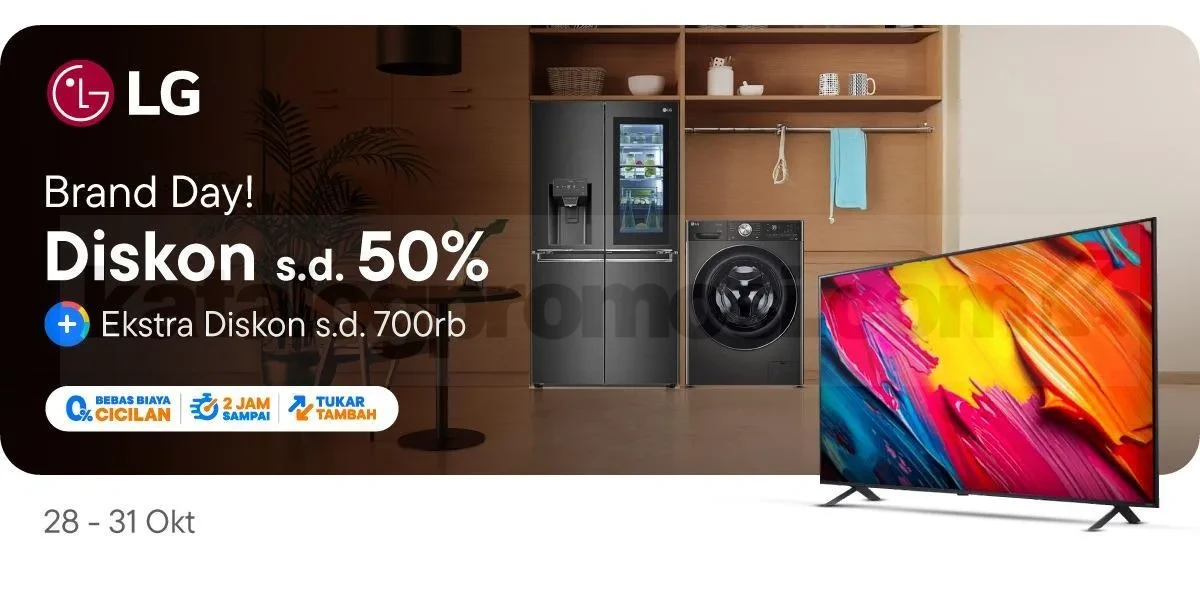 Promo LG di Blibli Diskon hingga 50% + Ekstra Diskon 700K