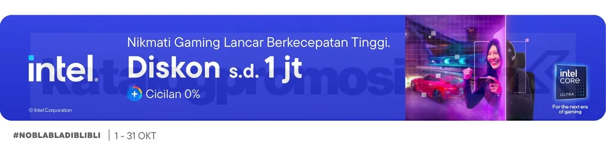 Promo Laptop Intel Gaming di Blibli Diskon hingga 1 Juta 