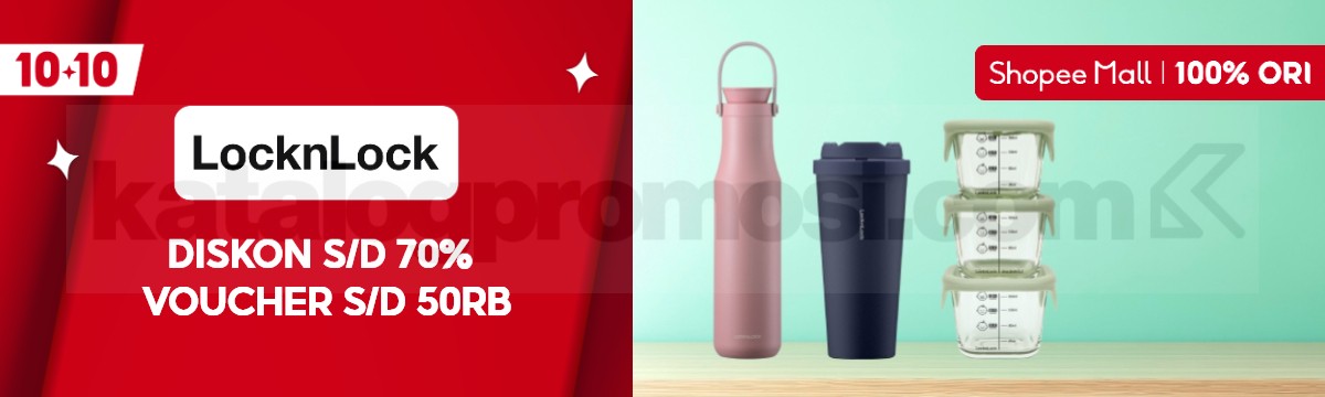 Promo LocknLock di Shopee 10.10 Diskon hingga 70% + Voucher 50K