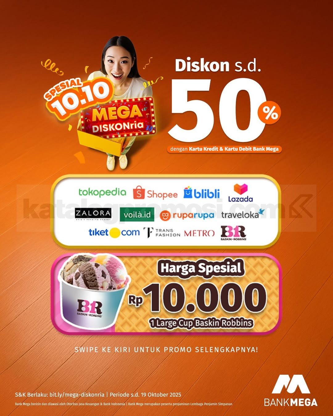 Promo Mega Diskonria Spesial 10.10 Diskon hingga 50%