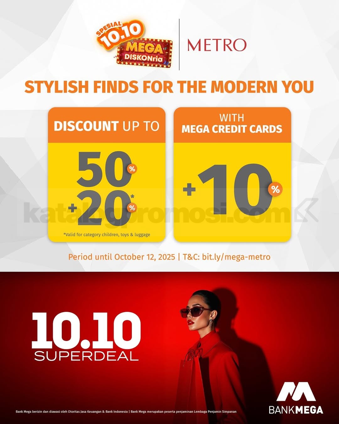 Promo Mega Diskonria Spesial 10.10 Diskon hingga 50%