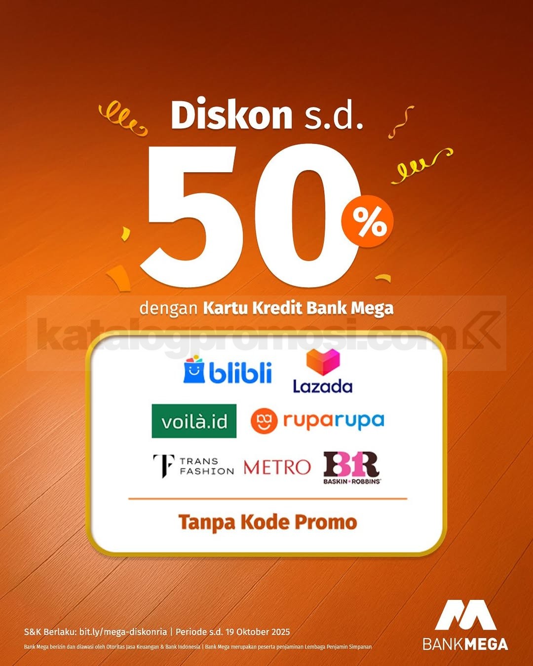 Promo Mega Diskonria Spesial 10.10 Diskon hingga 50%