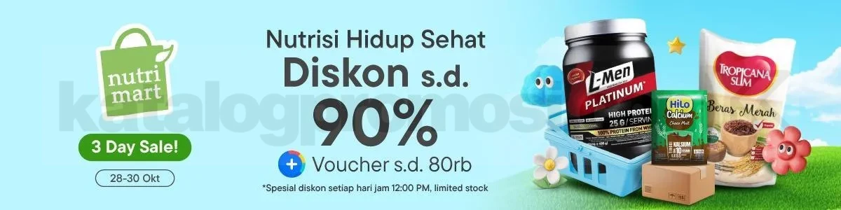 Promo Nutrimart di Blibli Diskon hingga 90% + Voucher 80K 
