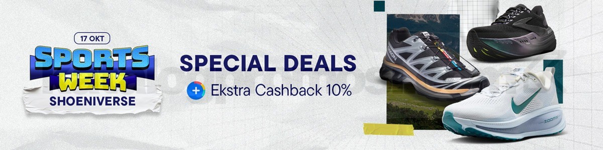 Promo Shoeniverse di Blibli Sports Week Special Deals + Ekstra Cashback 10%