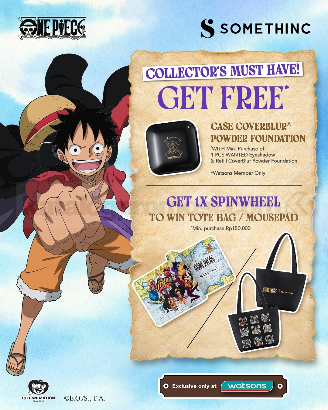 Promo Somethinc One Piece Limited Edition + Hadiah Eksklusif di Watsons! 