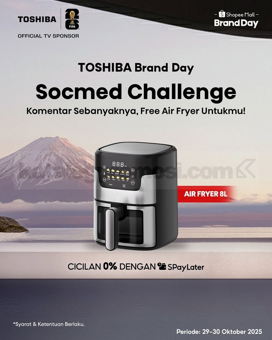 Promo Toshiba Shopee Brand Day Diskon 60% + Voucher Ekstra dan Hadiah Gratis