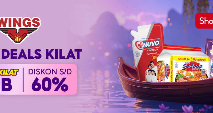 Promo WINGS di Shopee Diskon hingga 60% + DEALS KILAT 10K! 1