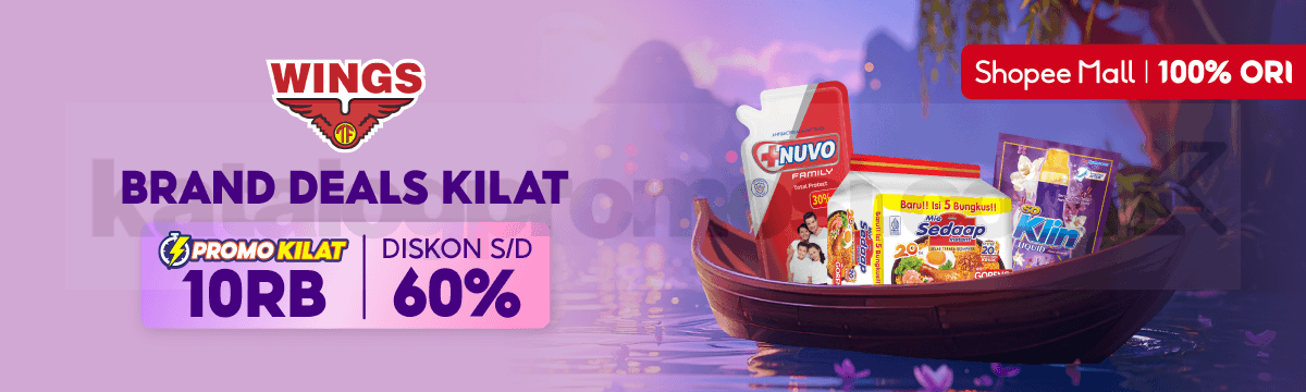 Promo WINGS di Shopee Diskon hingga 60% + DEALS KILAT 10K!