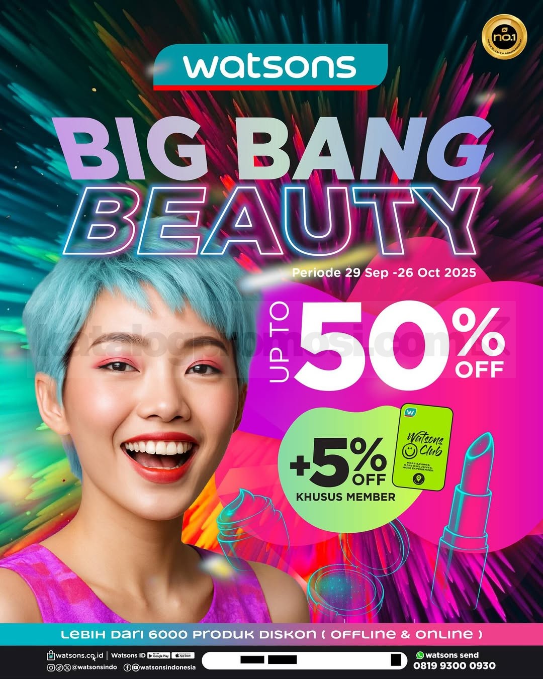 Promo Watsons BIG BANG BEAUTY Diskon hingga 50% + Lucky Draw dan Special Voucher