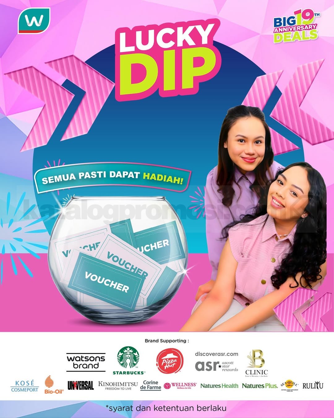 Promo Watsons BIG BANG BEAUTY Diskon hingga 50% + Lucky Draw dan Special Voucher