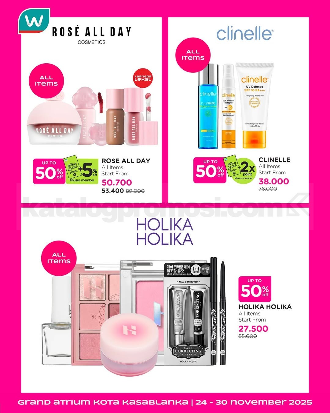 Promo Watsons Beauty My Way Diskon hingga 50% + 5%