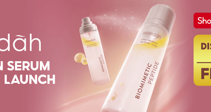 Wardah Spray-On Serum Hadir di Shopee! Diskon hingga 50% + Gratis Hadiah 1