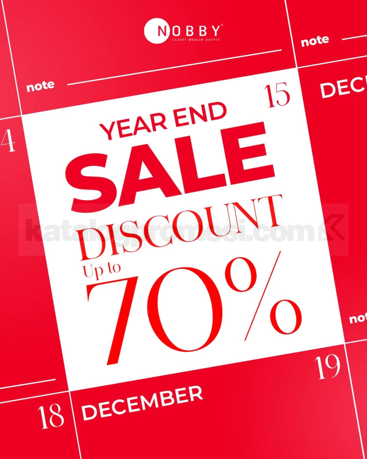 Promo NOBBY Year End Sale Discount 70% Off* Promo NOBBY Year End Sale Discount 70% Off* 1