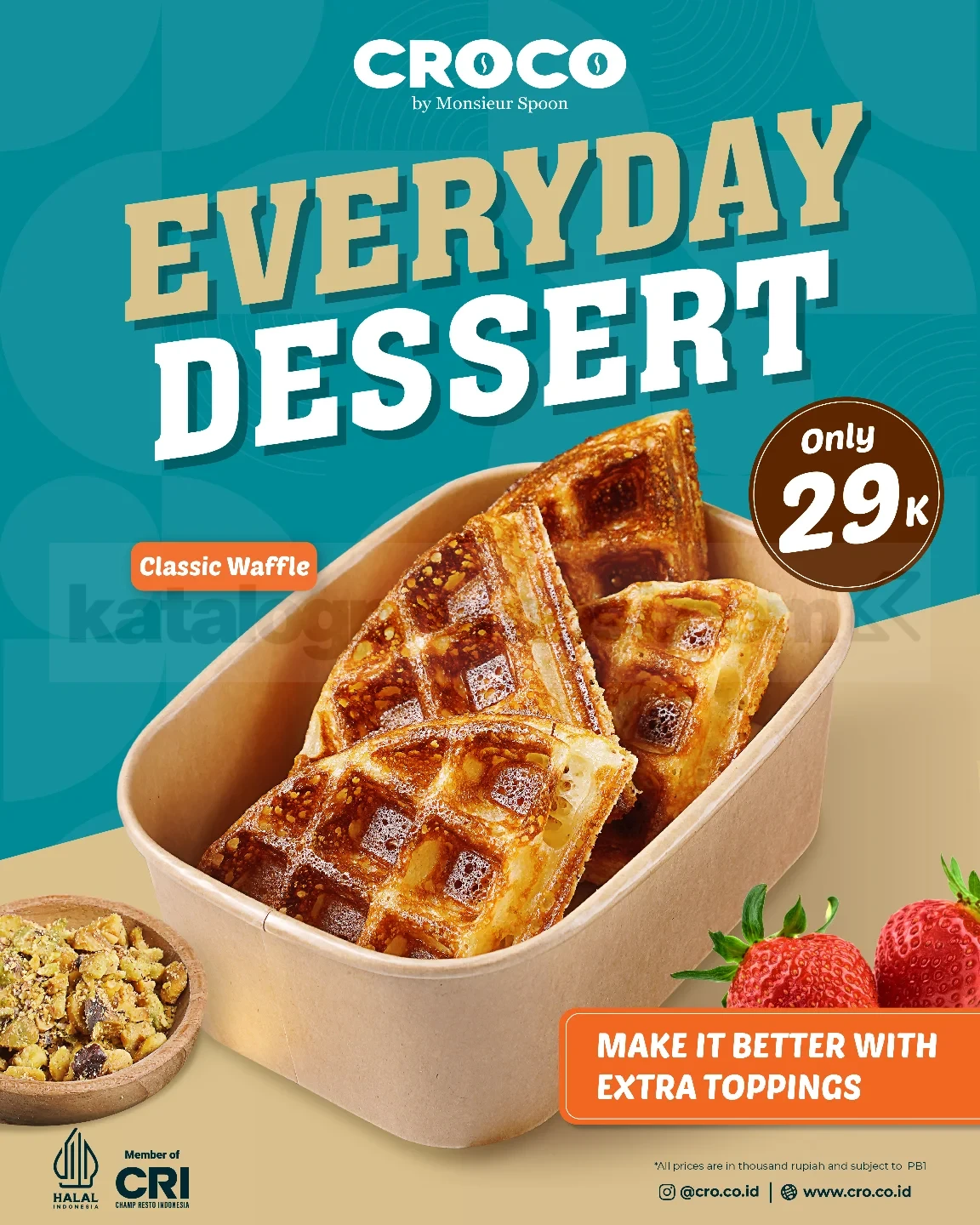 Promo Croco New Everyday Dessert Classic Waffle only 29K Promo Croco New Everyday Dessert Classic Waffle only 29K