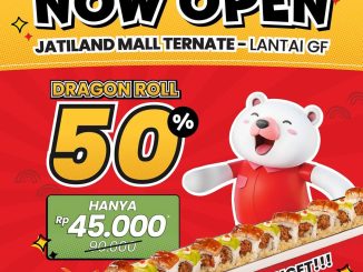 Promo Ichiban Sushi Jatiland Mall Ternate Opening Diskon 50% untuk Dragon Roll