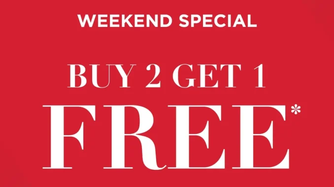 Promo SKECHERS Weekend Special Buy 2 Get 1 Free*