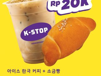 Promo K-STOP Harga Spesial Kopi Aren-Ja + Original Salt Bread cuma Rp 20K