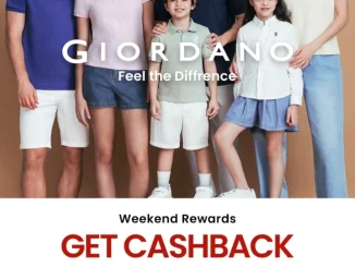 Promo Giordano Weekend Rewards cashback hingga Rp. 500.000 untuk belanja fashion