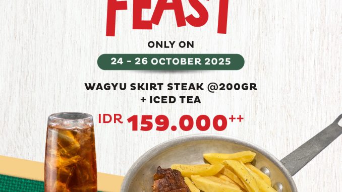 Promo HOLYSTEAK Wagyu Steak Feast Hanya Rp159.000++