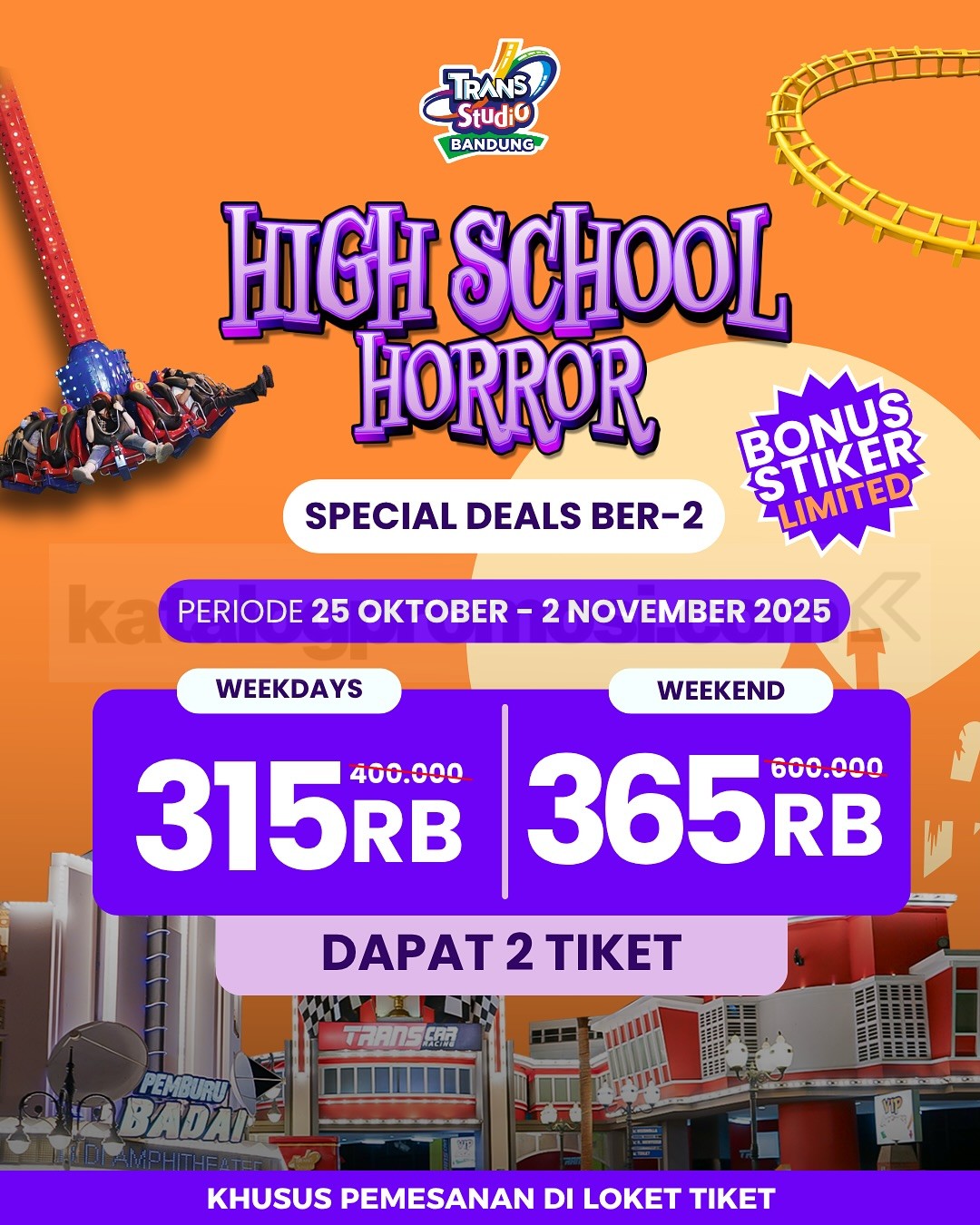 Promo Trans Studio Bandung High School Horror mulai Rp 315RB