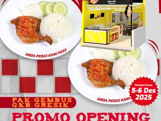 Promo Ayam Gepuk Pak Gembus Grand Opening Bayar 1 Dapat 2 untuk 50 porsi per hari di GKB Gresik