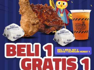 Promo Ayam Kum Kum Hari Celap Celup Beli 1 Gratis 1 Paket Meal Set + Paket Kum Kum Hemat berlaku 18 November 2025
