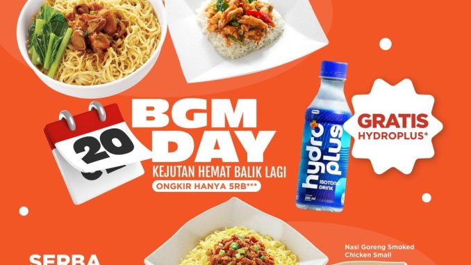 Promo Bakmi GM BGM Day Serba 20–25 Ribu + Gratis Hydroplus 1