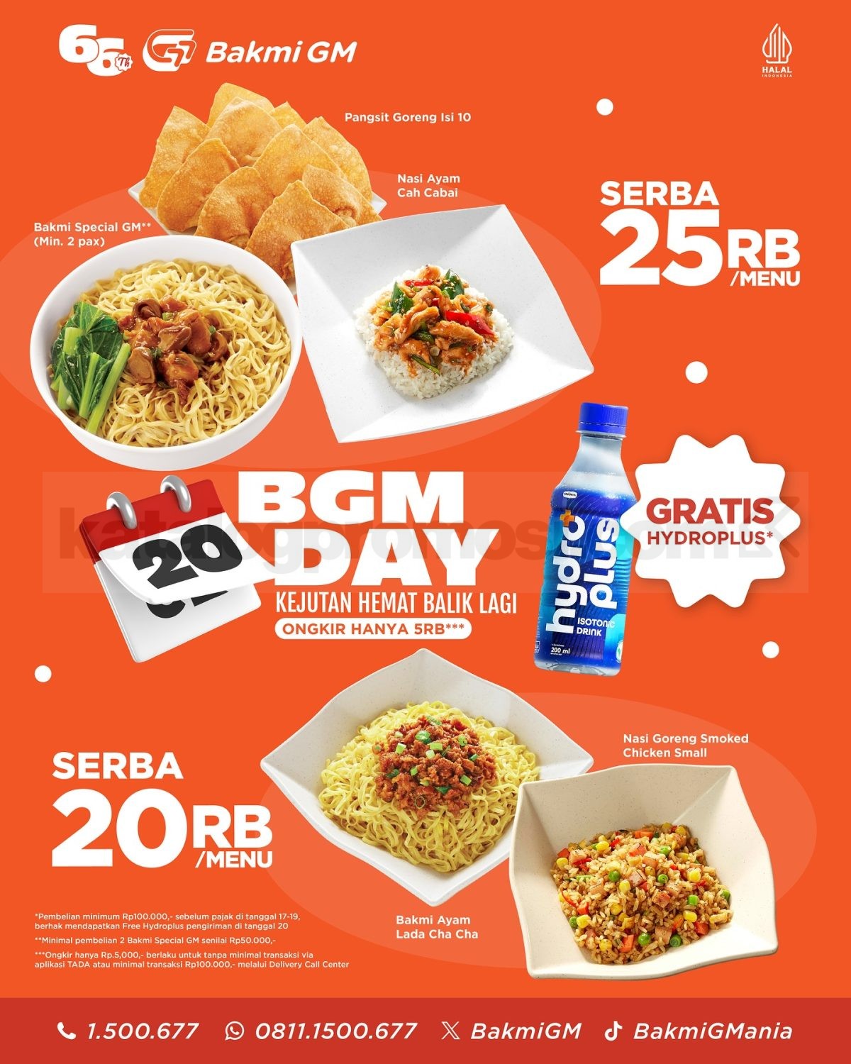 Promo Bakmi GM BGM Day Serba 20–25 Ribu + Gratis Hydroplus 1
