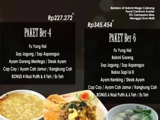 Promo BAKMI NAGA Paket Dine In mulai Rp. 227.272 untuk makan berempat dan berenam