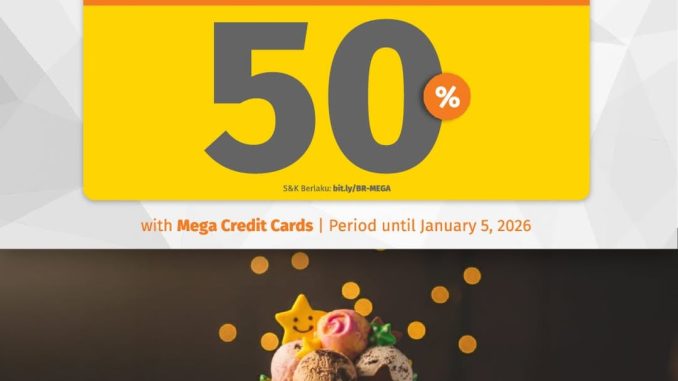 Promo Baskin Robbins Bank Mega Ice Cakes Diskon 50% semua ice cakes