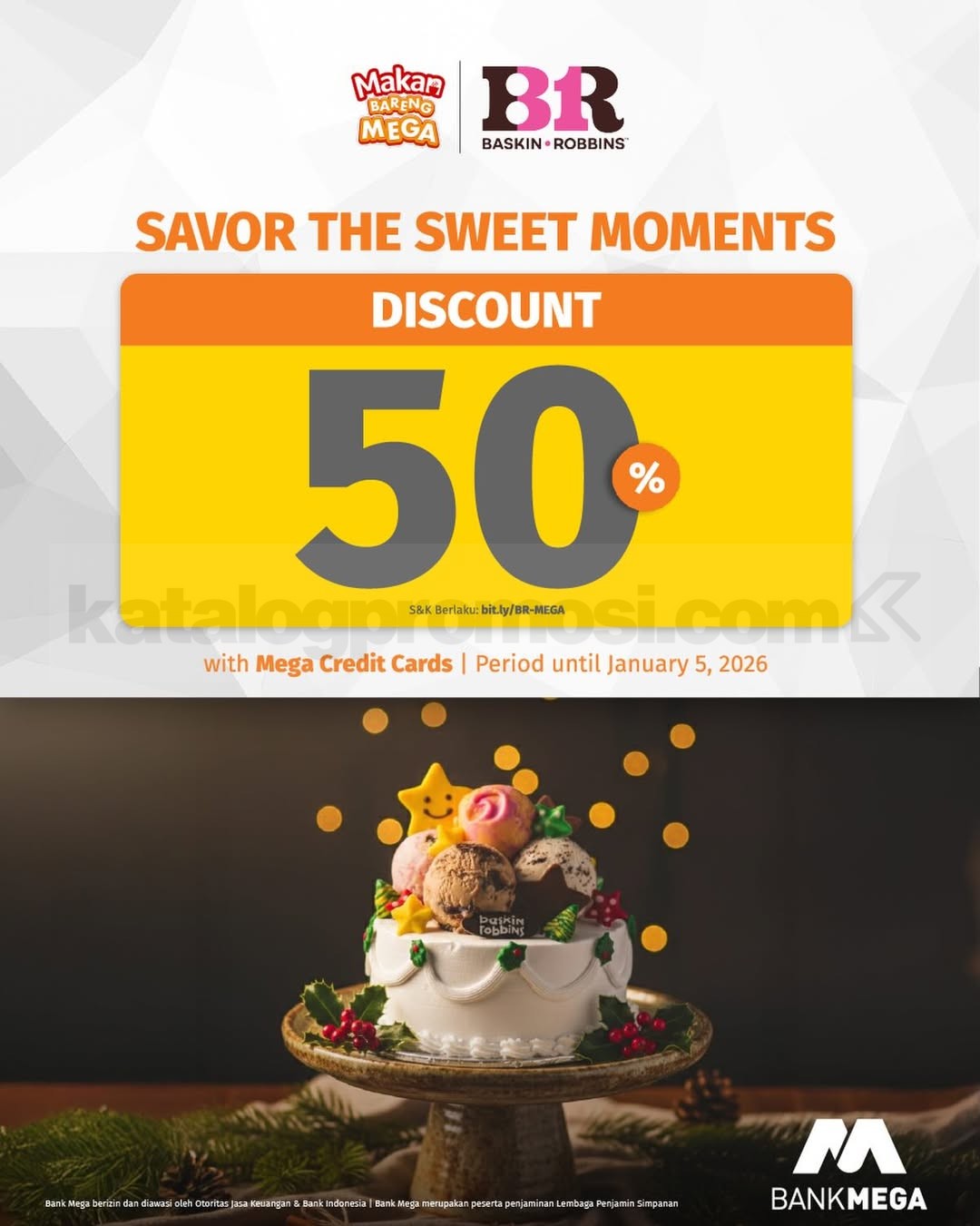 Promo Baskin Robbins Bank Mega Ice Cakes Diskon 50% Promo Baskin Robbins Bank Mega Ice Cakes Diskon 50% semua ice cakes