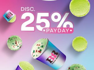 Promo Baskin Robbins Payday Diskon 25% Semua Produk berlaku 24–28 November 2025 dengan minimum pembelian Rp. 200.000