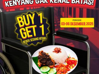 Promo Bebek Carok Buy 1 Get 1 Bebek Sedang Hitam berlaku 3–6 Desember 2025 di beberapa outlet