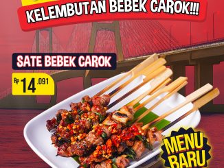 Promo Bebek Carok NEW! Sate Bebek Carok Rp. 14.091 dengan bumbu bakar pedas di Kemang dan Jambi