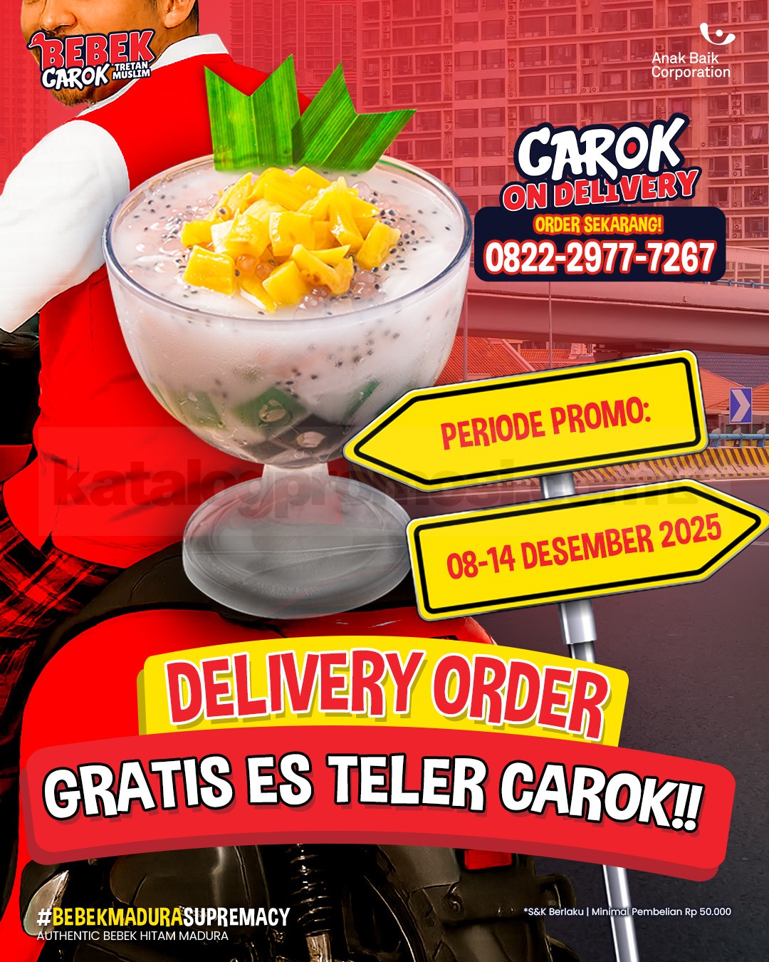 Promo Bebek Carok On Delivery Gratis Es Teler Promo Bebek Carok On Delivery Gratis Es Teler minimal transaksi Rp. 50.000