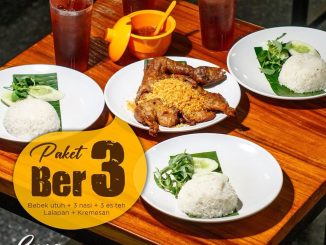 Promo Bebek Kaleyo Paket Bertiga mulai Rp. 118.182 untuk 1 ekor bebek utuh + 3 nasi + 3 es teh