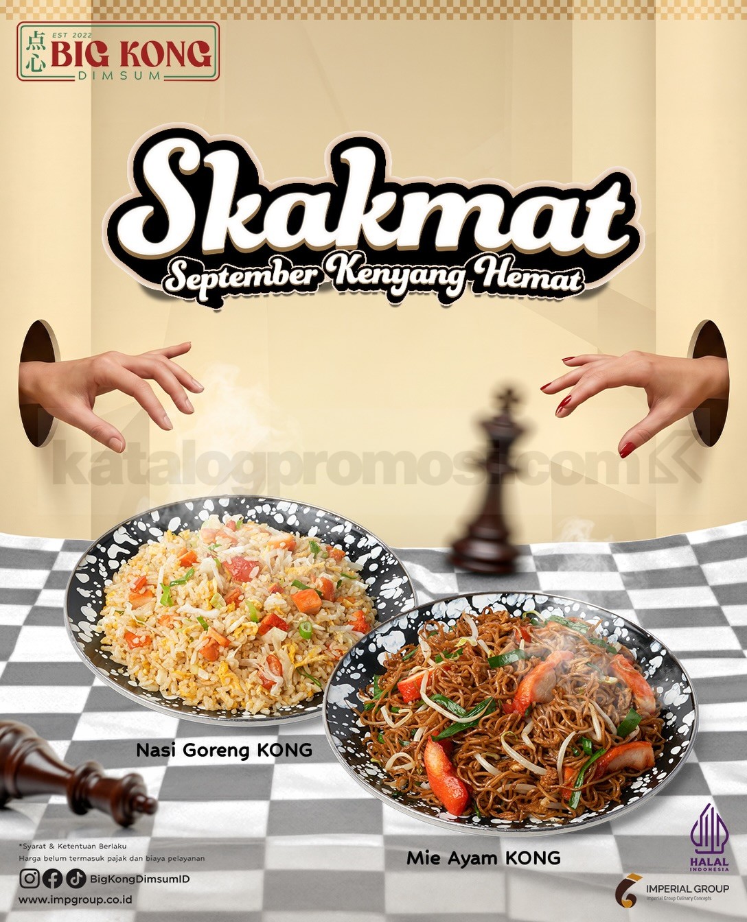 Promo Big Kong Dimsum SKAKMAT Menu Rp19.000++ Promo Big Kong Dimsum SKAKMAT Menu Rp19.000++ untuk Nasi Goreng KONG dan Mie Ayam KONG