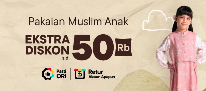 Promo Blibli Jumat Modest baju muslim anak diskon hingga Rp. 50.000