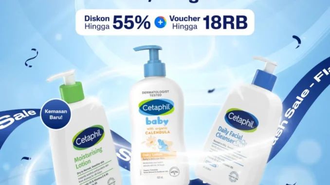 Promo Cetaphil 3 Days Sale diskon hingga 55% perawatan kulit