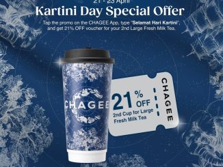 Promo CHAGEE Hari Kartini Diskon 21% Fresh Milk Tea cup kedua via aplikasi