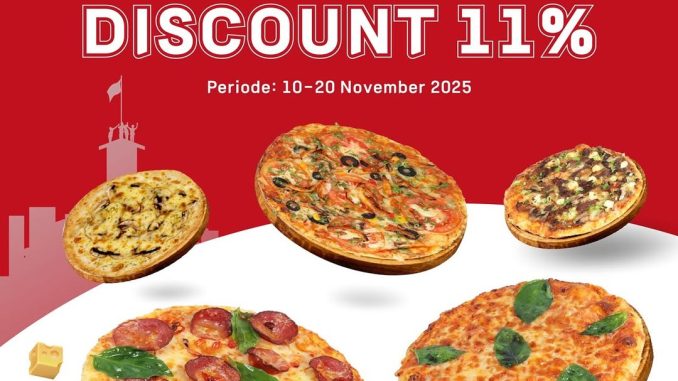 Promo Cheese & Dough Hero’s Day Whole Pizza Diskon 11%, nikmati pizza spesial selama 10–20 November 2025