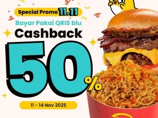 Promo Chigo x Flip Special 11.11 Cashback 50% via QRIS blu berlaku 11–14 November 2025
