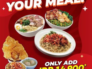 Promo Chopstix Upgrade Your Meal tambah Rp. 14.900 dengan Pangsit Jumbo dan Meatballs