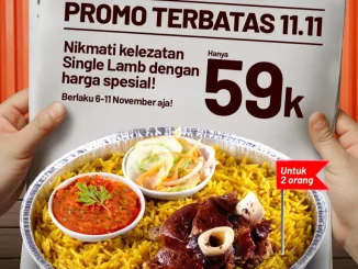 Promo Emado’s PARADE LAMB 11.11 Personal Lamb Rp59.000 berlaku 6–11 November 2025 di seluruh outlet.