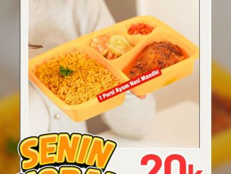 Promo Emados Senin Noban 1 Porsi Ayam Nasi Mandhi Rp. 20.000 lengkap sambal & acar