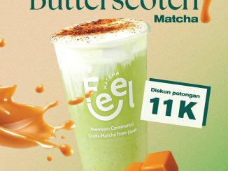 Promo Feel Matcha 11.11 Diskon Butterscotch Matcha Rp11.000, berlaku 10–12 November 2025, dine in & take away