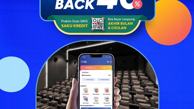 Promo FLIX Cinema Bank Saqu Cashback 40% bayar pakai QRIS, hemat nonton film favorit