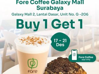 Promo Fore Coffee Galaxy Mall Surabaya Buy 1 Get 1 minuman kopi dan pastry