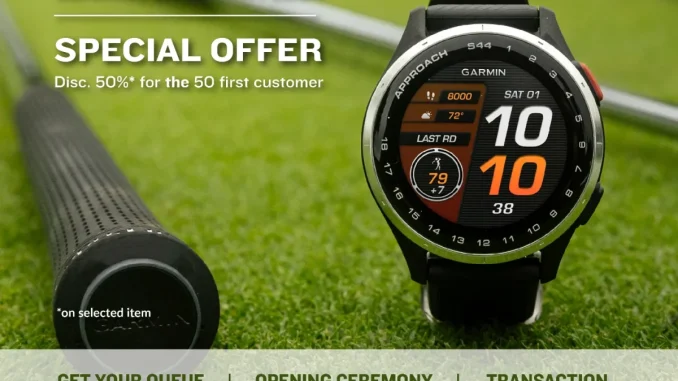 Promo Garmin Grand Opening Senayan City diskon 50% untuk 50 pelanggan pertama berlaku 31 Oktober 2025